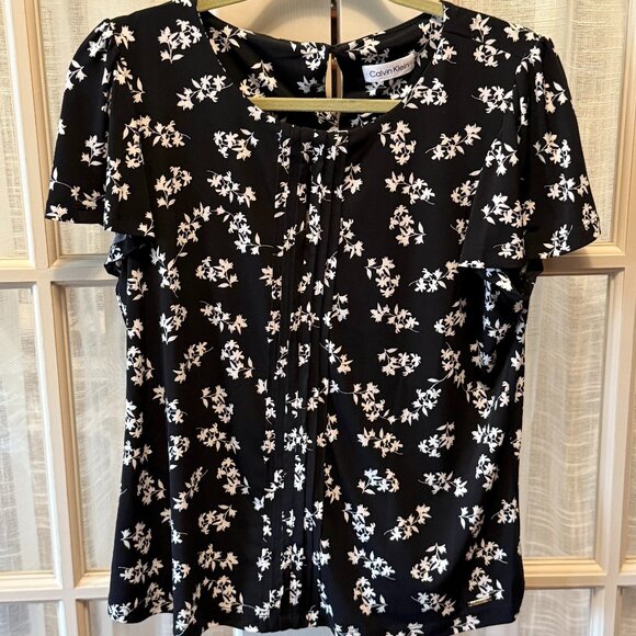 Calvin Klein Floral Blouse - Picture 1 of 4